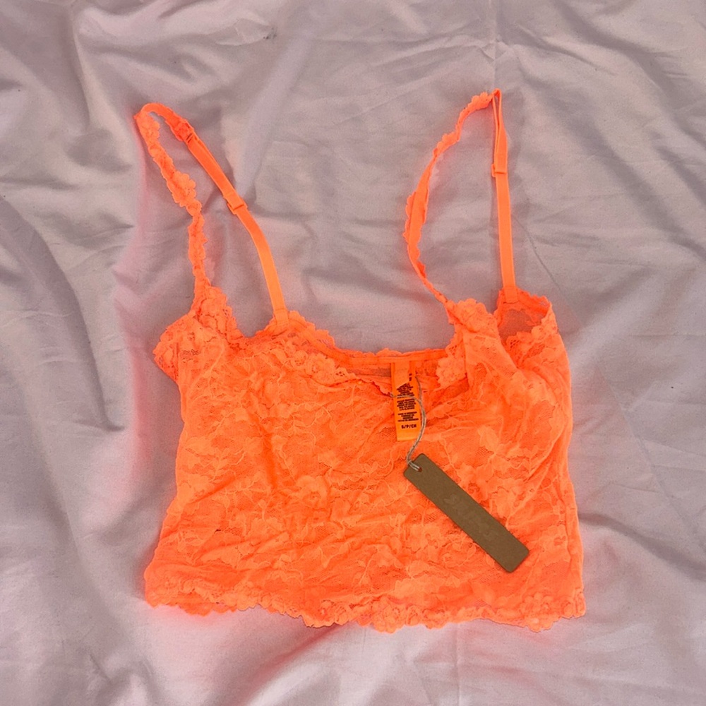Skims Orange Cami Crop Top Brand New With Tags NWT Lace